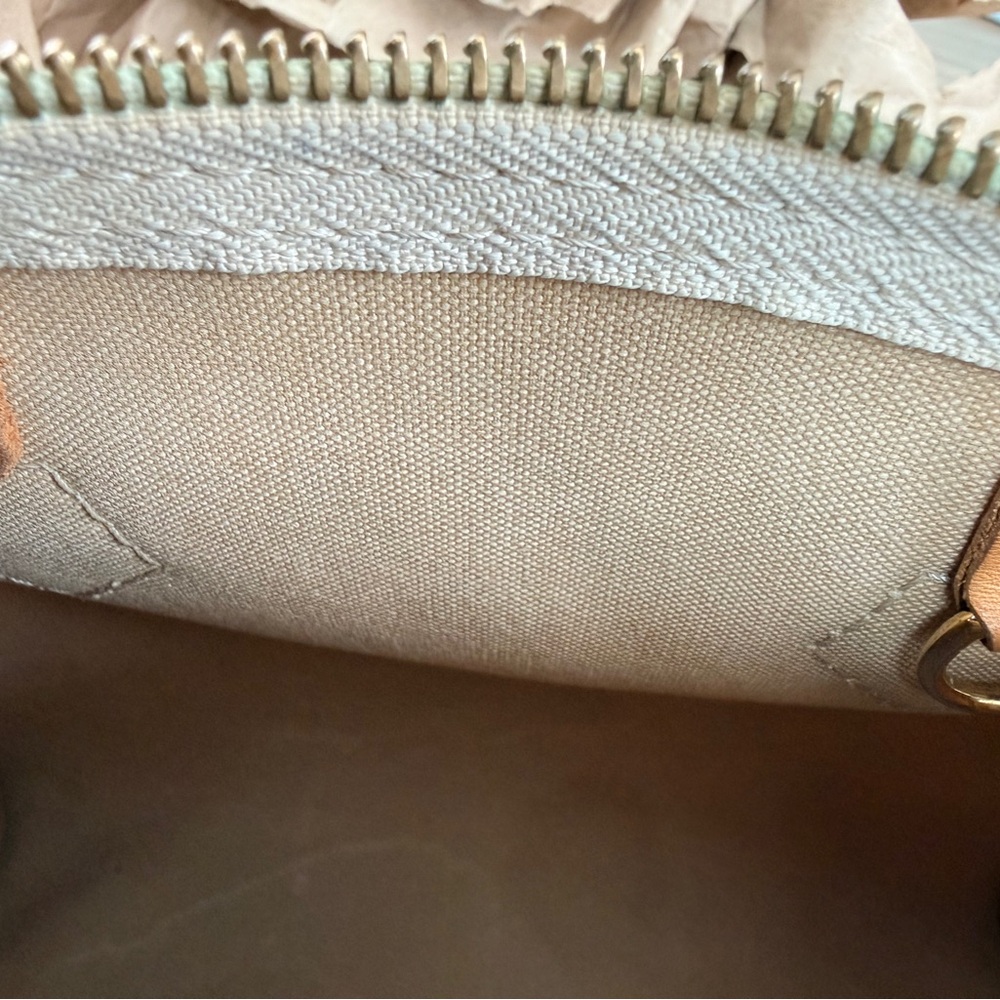 SOLD-Certified LOUIS VUITTON Damier Azur Speedy 25 - Dust Bag, Lock & Key, + COA - Picture 14 of 15